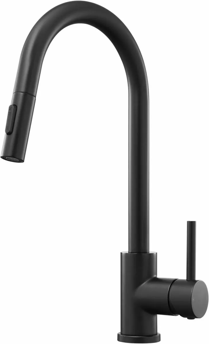 Kitchen Tap with Pull Out Spray Sink Taps 1 Hole - Image 1