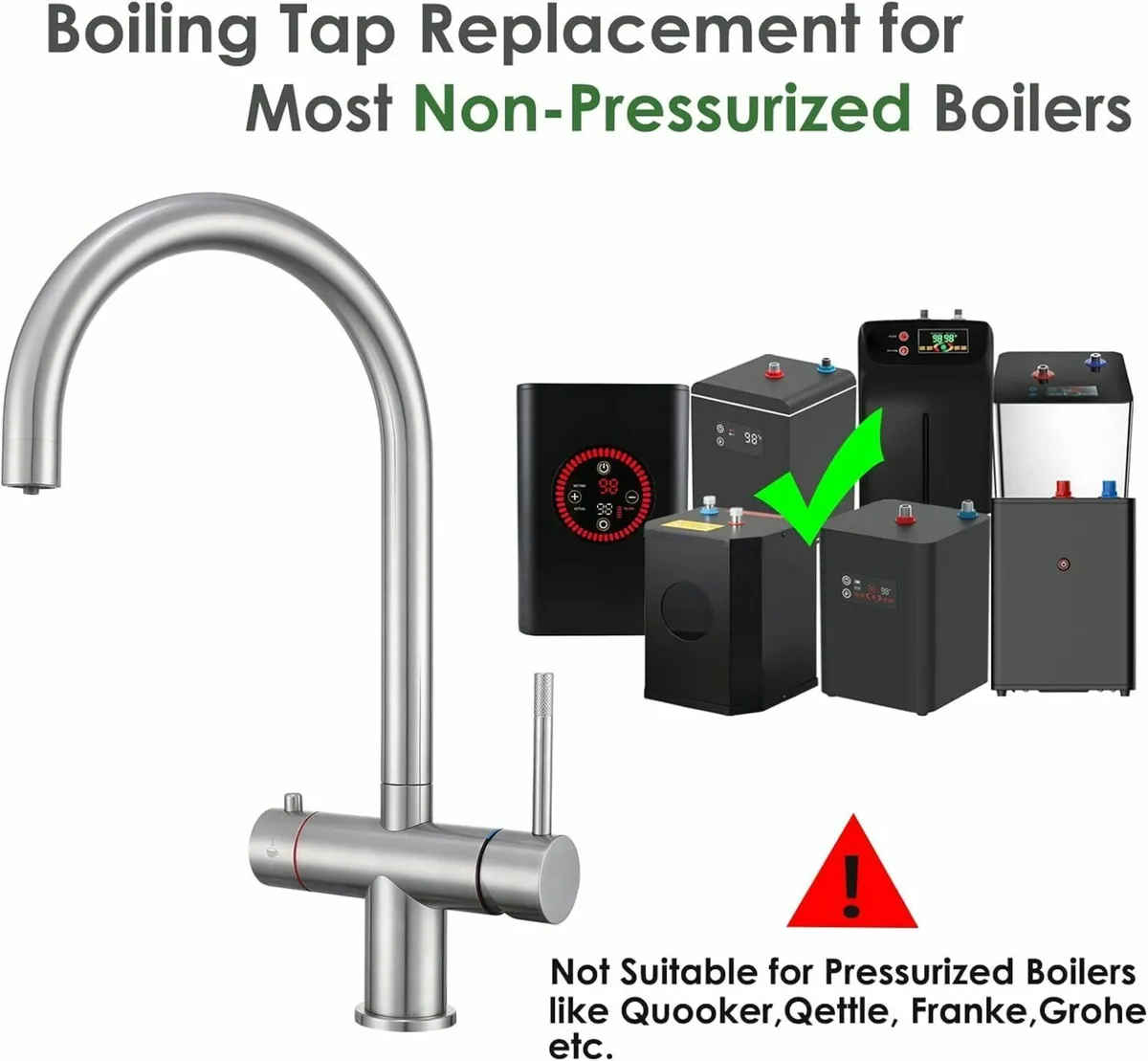 Yamataro 3 in 1 Boiling Water Tap Instant Hot for - Image 4