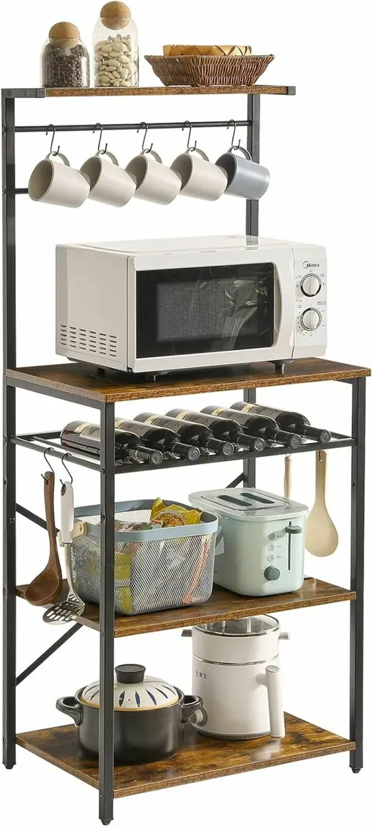 Kitchen Baker's Rack Microwave Oven Stand with - Image 1