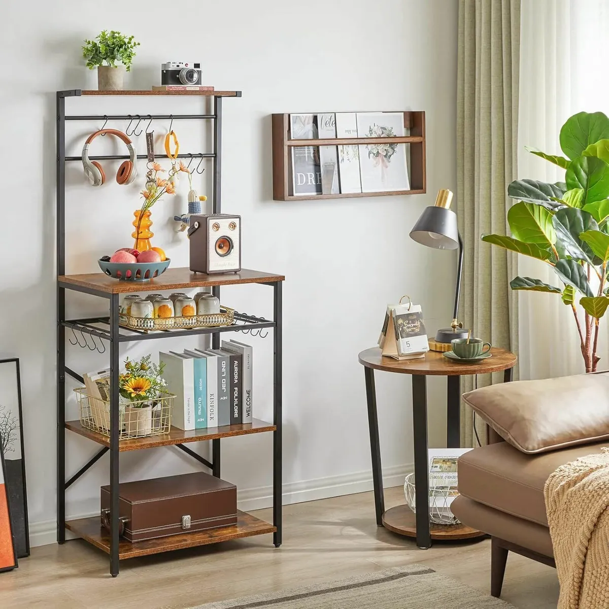 Kitchen Baker's Rack Microwave Oven Stand with - Image 4