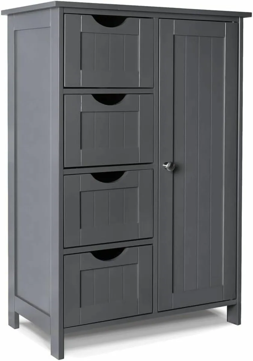 ® Bathroom Floor Storage Cabinet Freestanding - Image 1