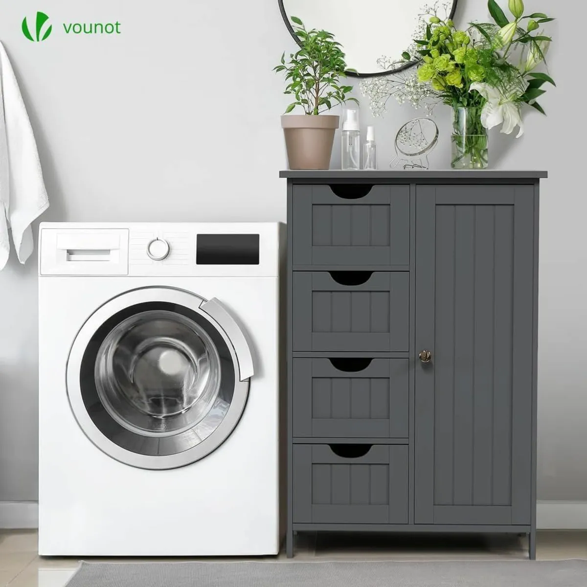 ® Bathroom Floor Storage Cabinet Freestanding - Image 2