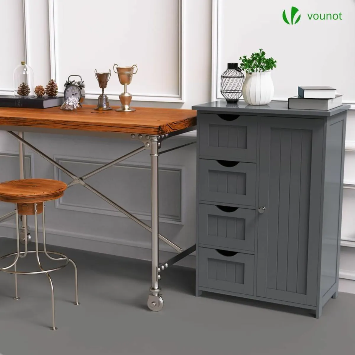 ® Bathroom Floor Storage Cabinet Freestanding - Image 4