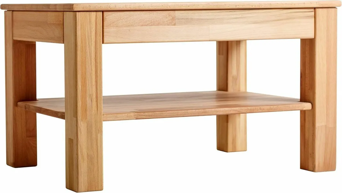 Bonn Solid Wood Coffee Table - FSC Certified Side - Image 4