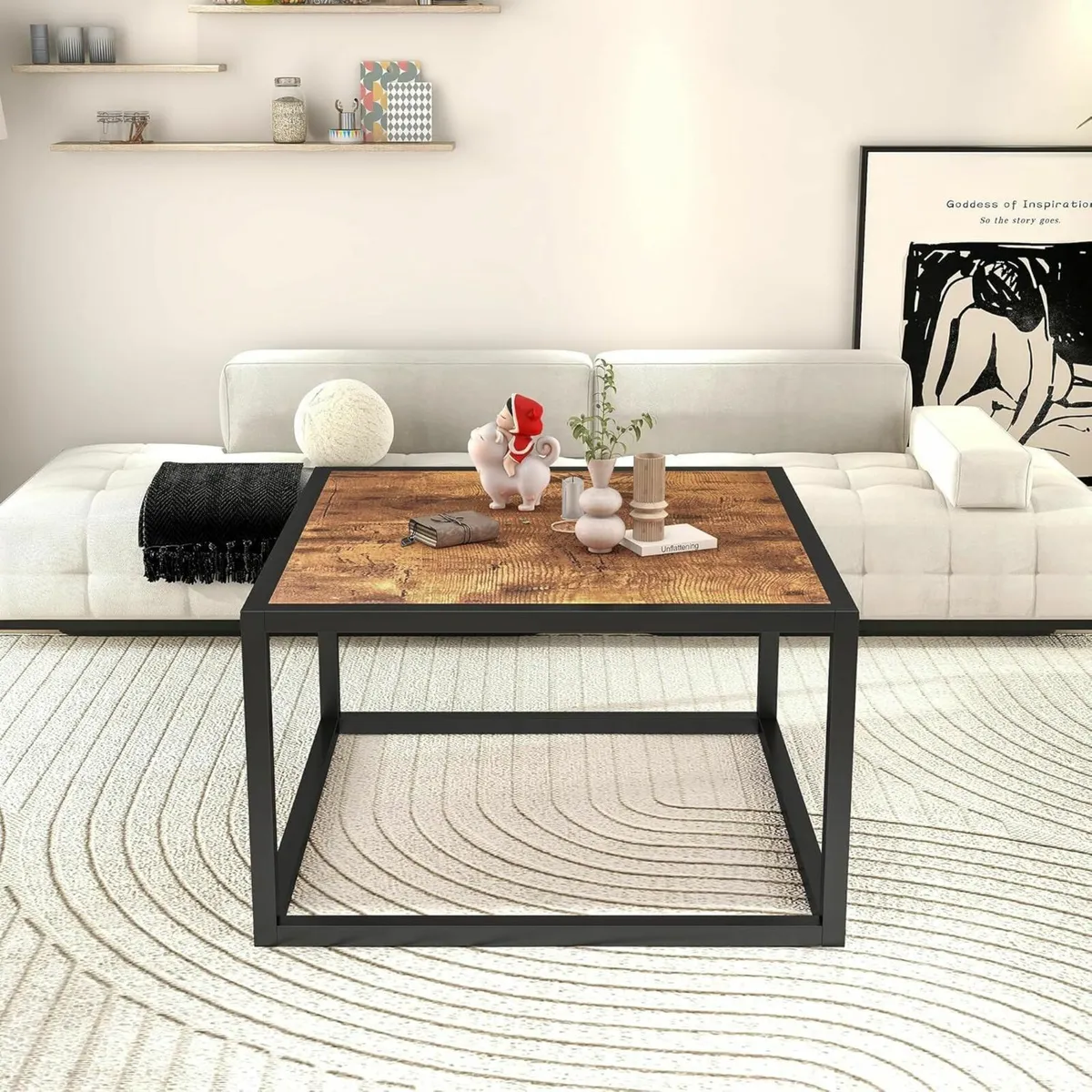 Square Coffee Table for Living Room Tea Simple - Image 2