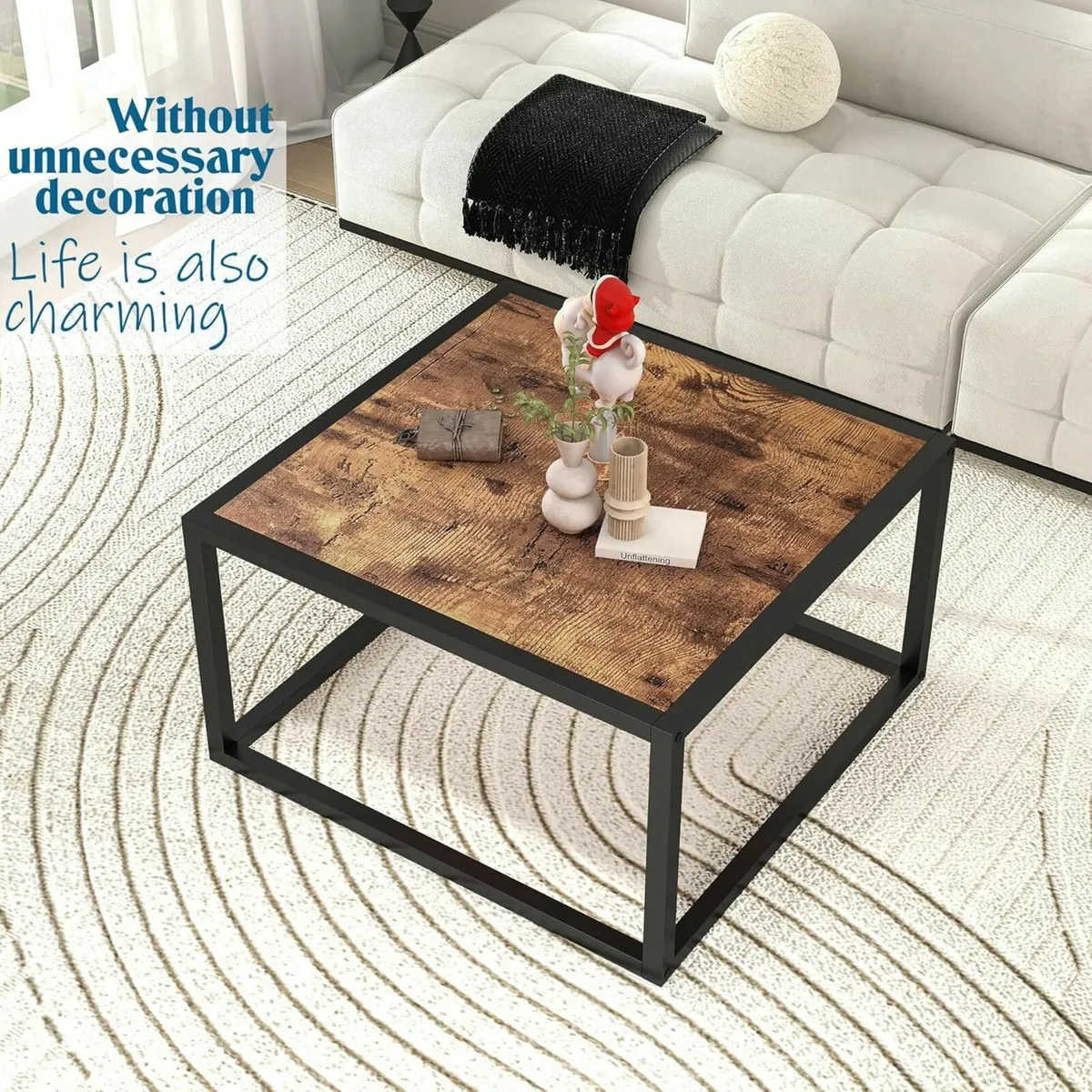 Square Coffee Table for Living Room Tea Simple - Image 4