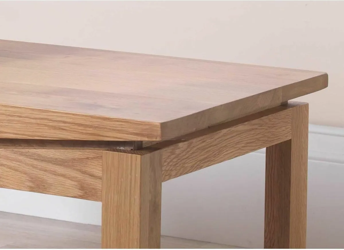 Crescent Coffee Table With Storage Shelf for - Image 3