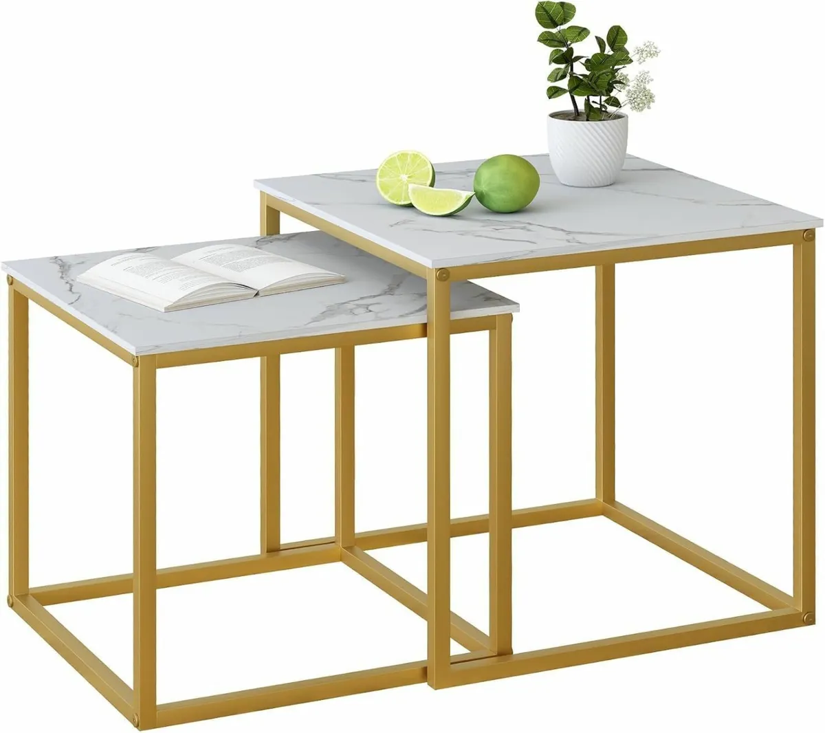 Nesting Tables Set of 2 End Table Coffee Side - Image 1