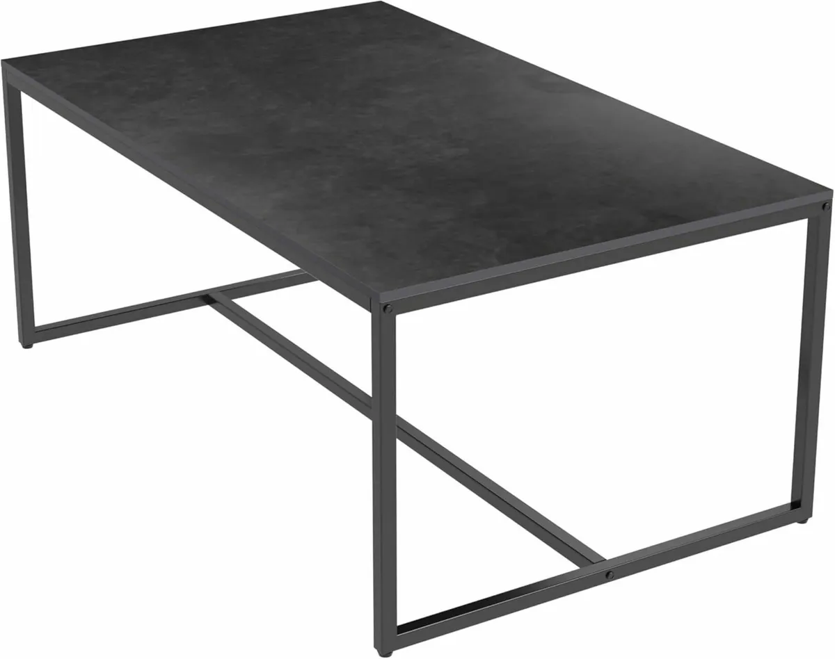 Marble Top Coffee Tables Rectangle: Large Black - Image 1