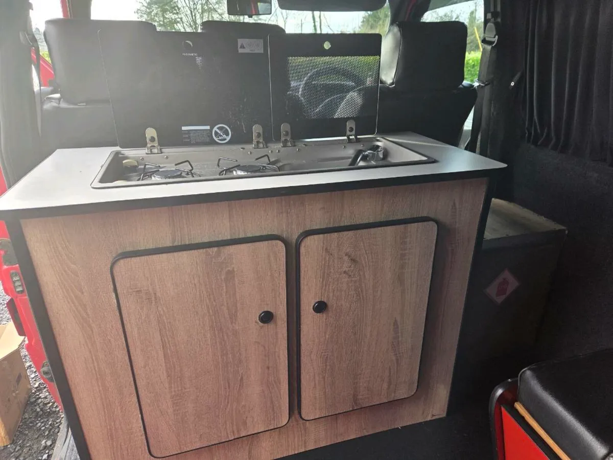 Vw Transporter kitchen unit/ fold out bench bed - Image 4