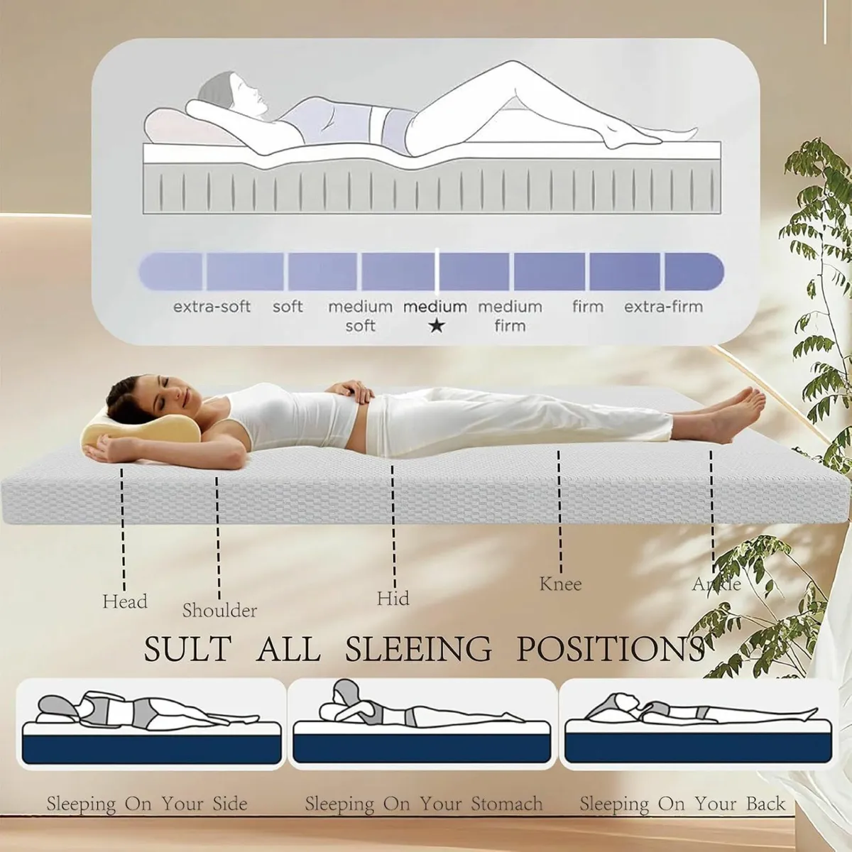 Memory Foam Small Double mattress Medium Firm - Image 3