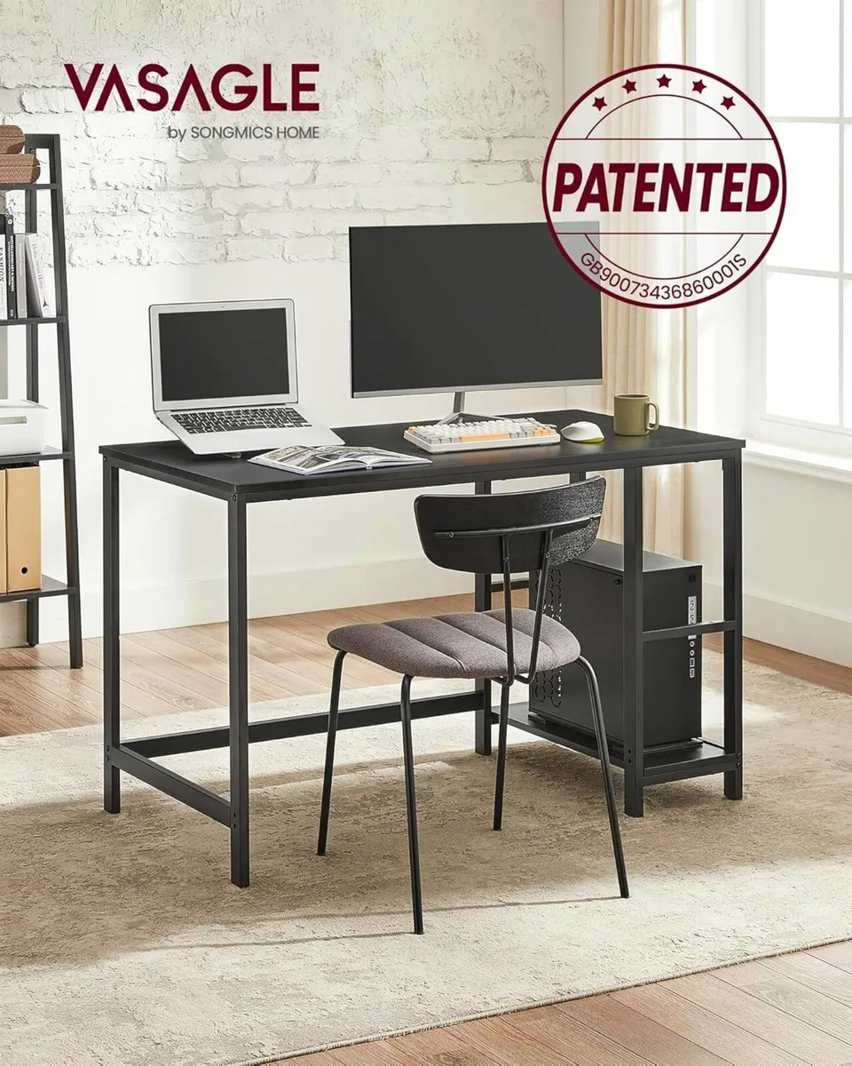 Computer Desk Writing with 2 Shelves on Left or - Image 4