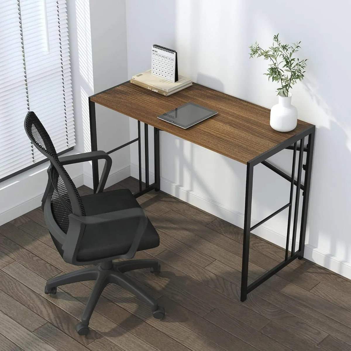 Folding Computer Desk 103 cm Writing Gaming - Image 2