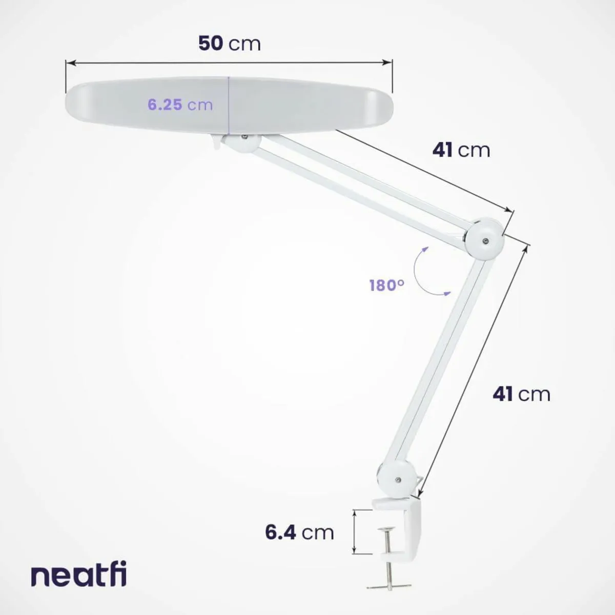 XL 2 200 Lumens LED Desk Lamp with Clamp 24W - Image 2