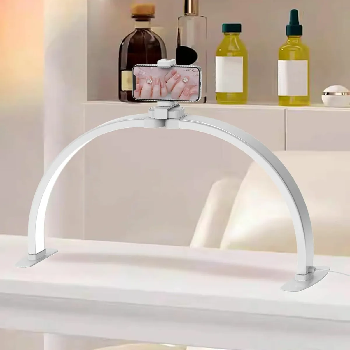 Half Moon Lamp for Nail Desk 29Inch Foldable LED - Image 1