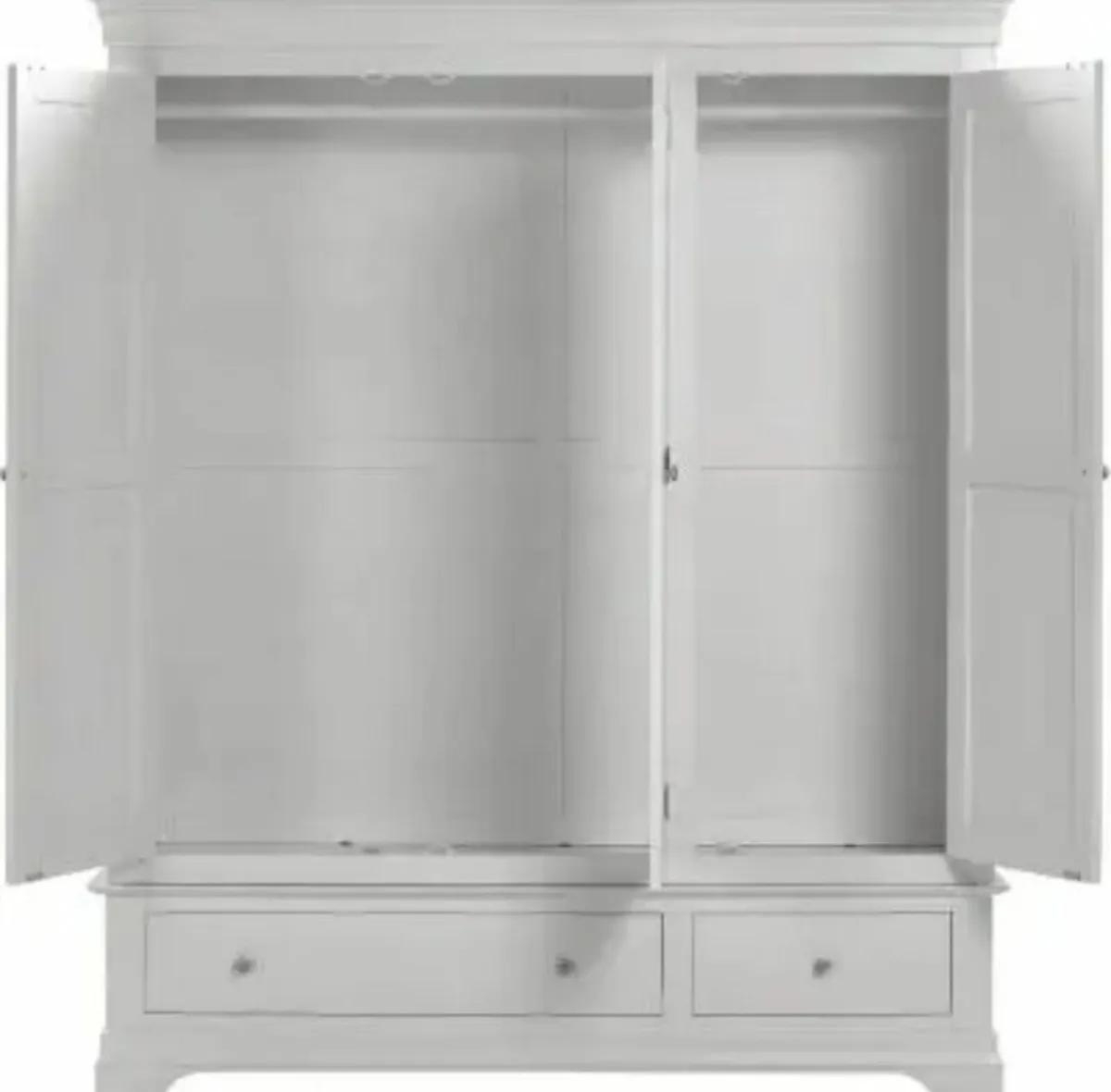 Bordeaux 3 Door Wardrobe Pebble Grey - Image 3