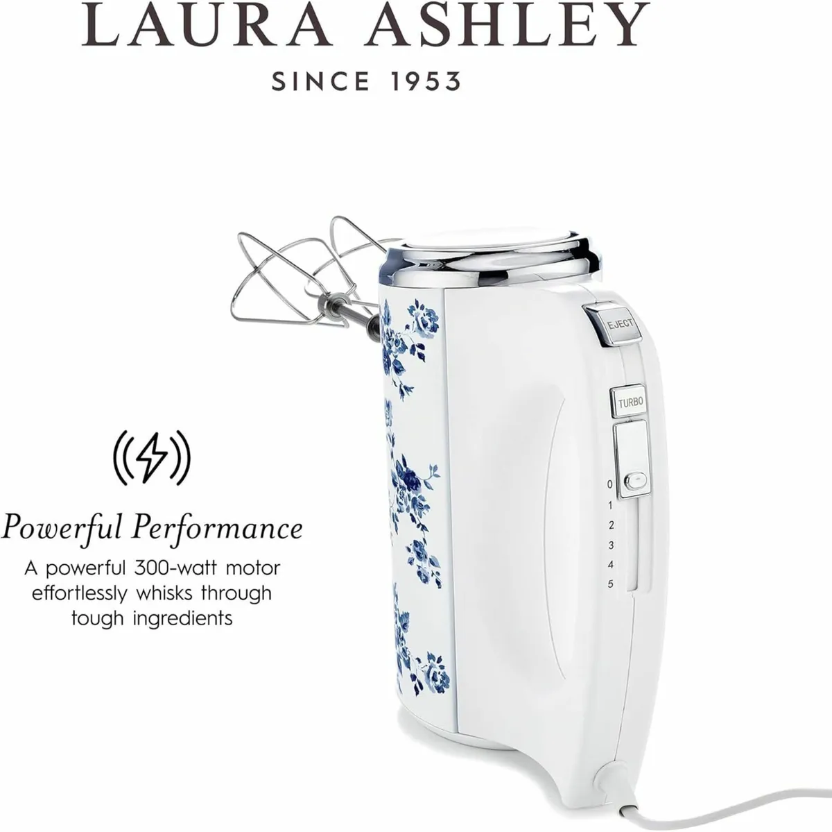 Laura Ashley 300W Electric Hand Mixer. Whisk for - Image 3