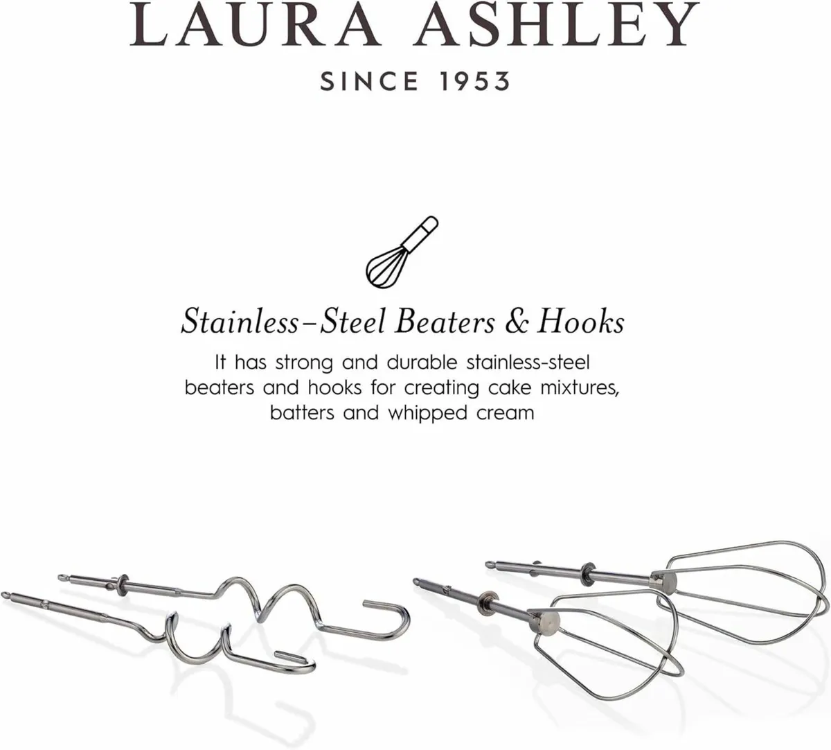 Laura Ashley 300W Electric Hand Mixer. Whisk for - Image 4