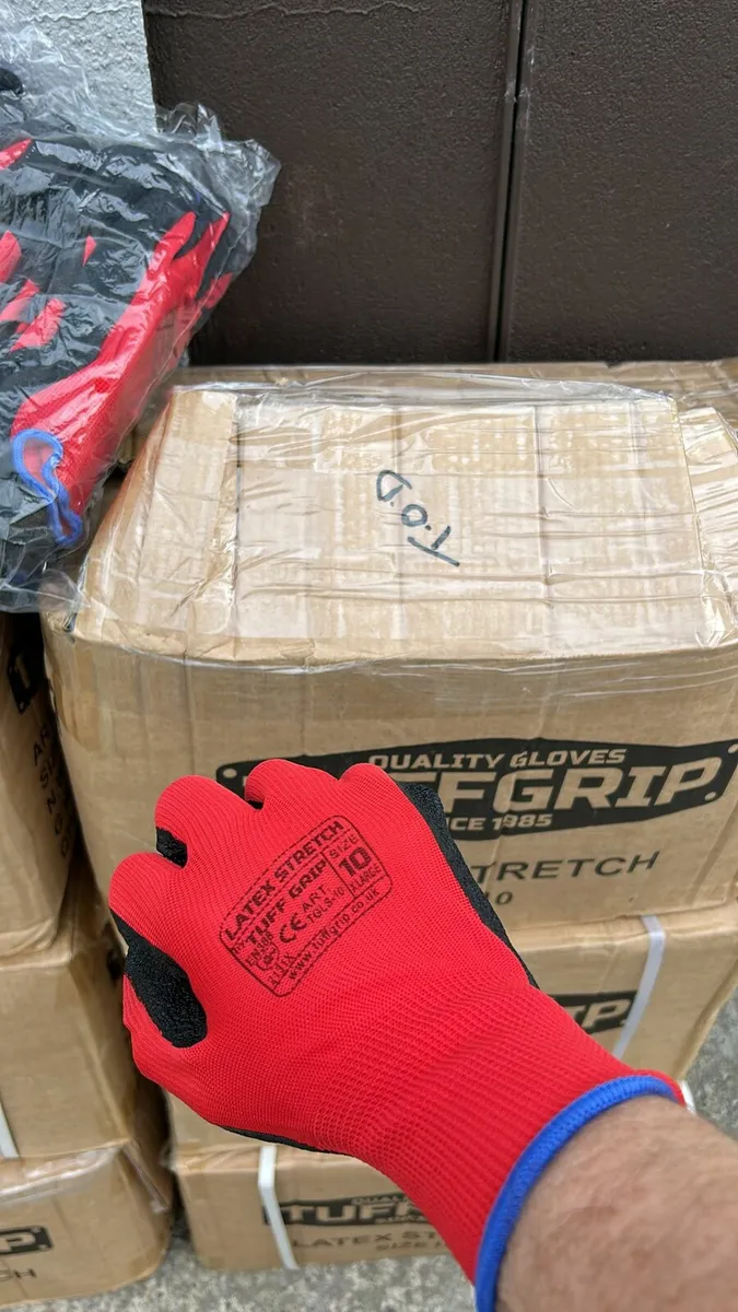 TUFFGRIP LATEX BUILDERS GLOVES size  9( 10 - Image 3