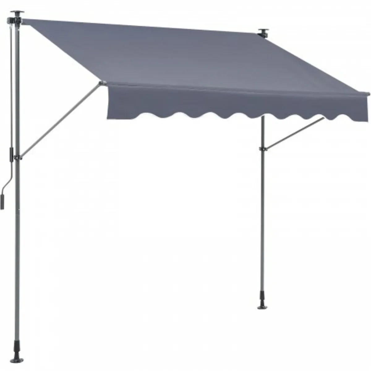 Manual Retractable Awning, 118" Outdoor Retractabl - Image 1