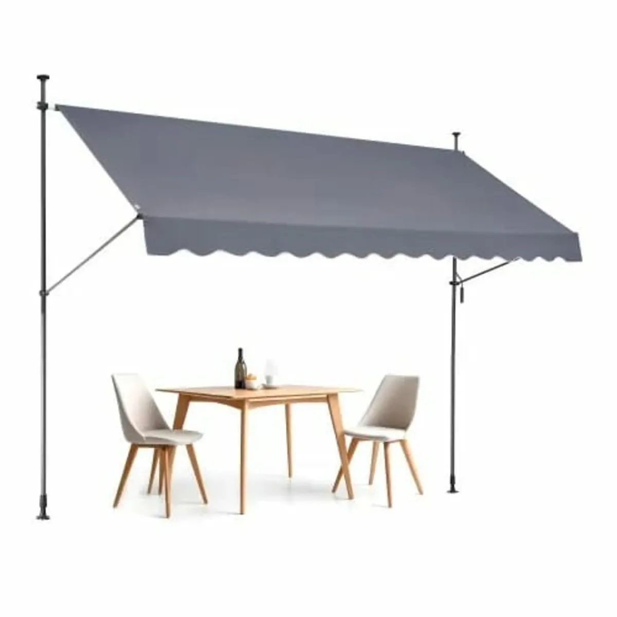 138x47" Patio Awning Retractable Awning Sunshade S - Image 1