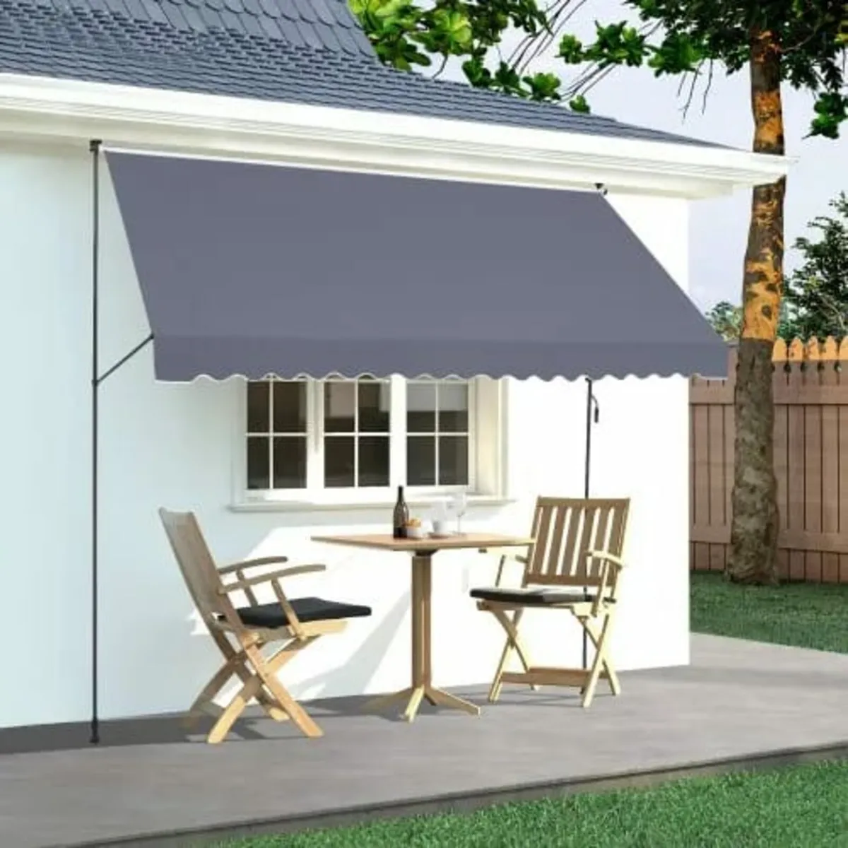 178x47" Patio Awning Retractable Awning Sunshade S - Image 4