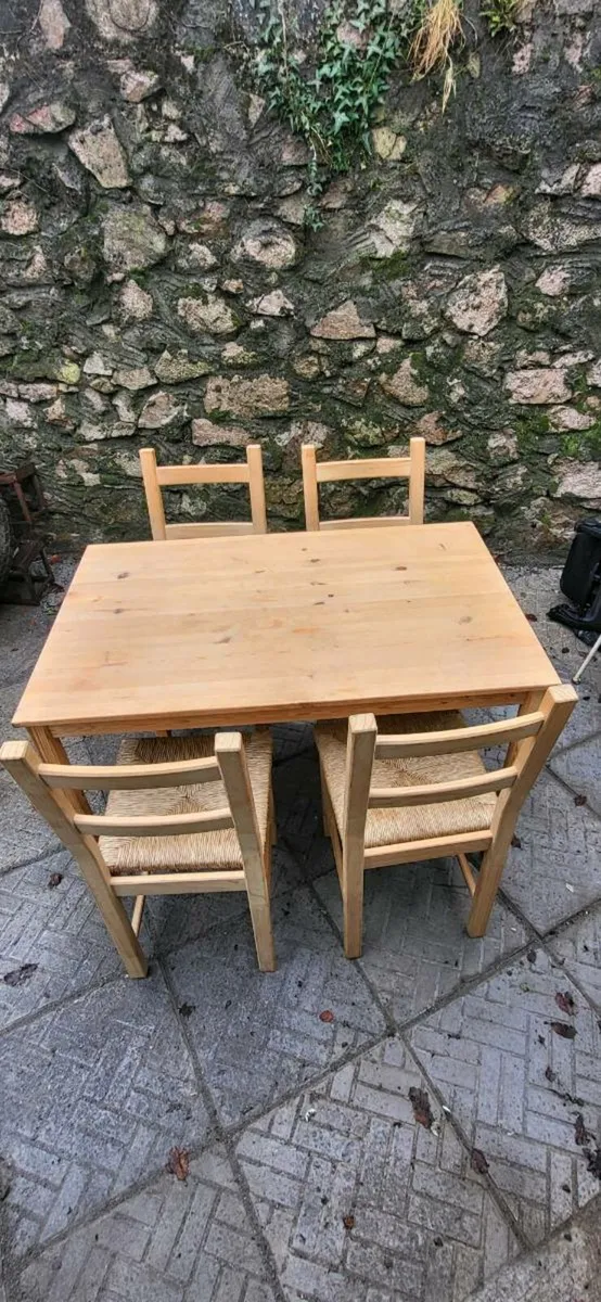 Kitchen table with 4 Cheers. - Image 1