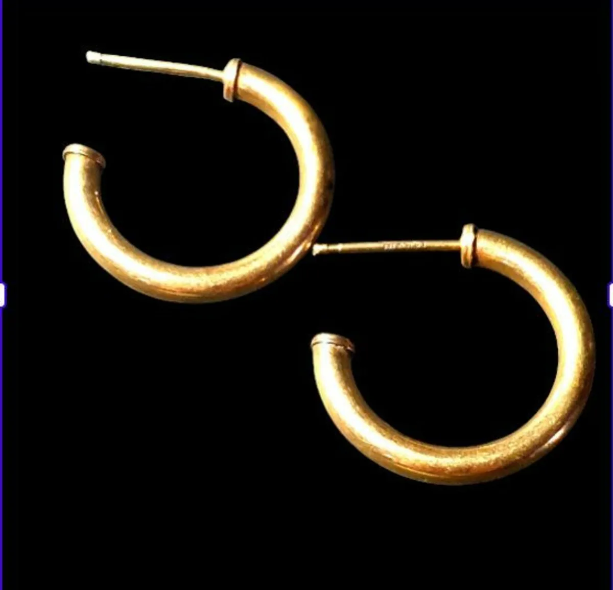 Vintage 9ct Gold Hallmarked Open Hoops - Image 4