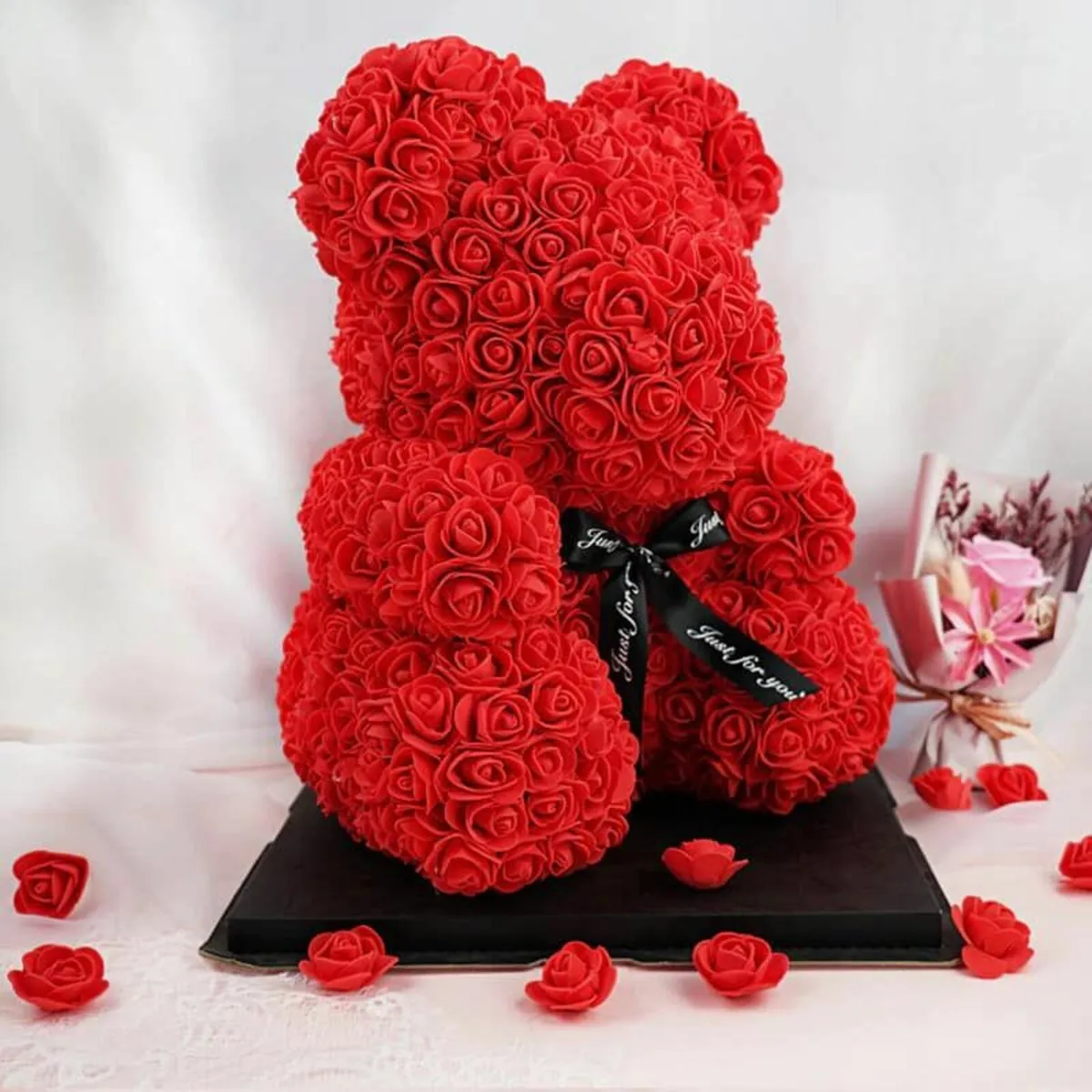 Rose bear 25 cm free packaging - Image 2