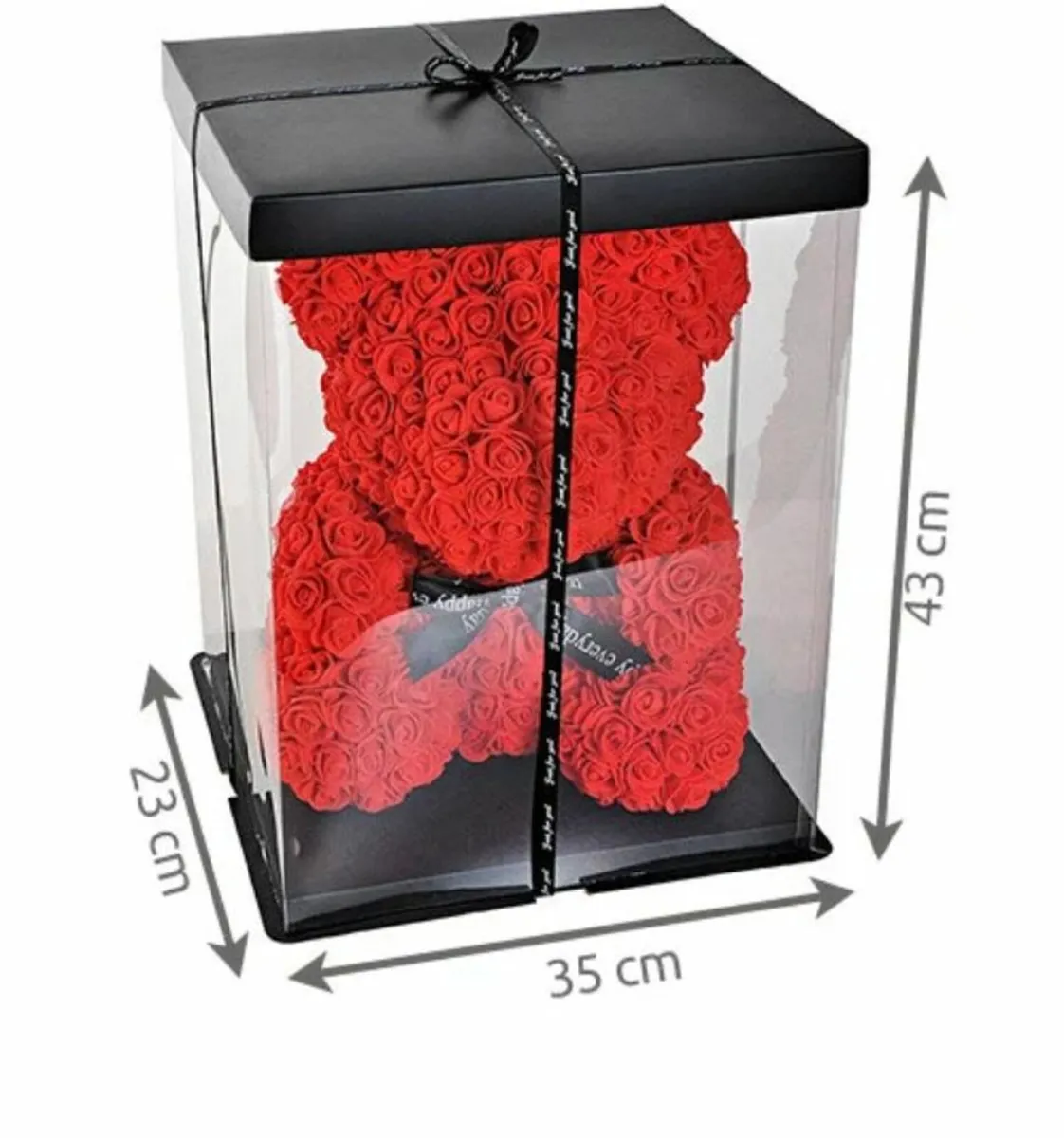 Rose bear 25 cm free packaging - Image 1