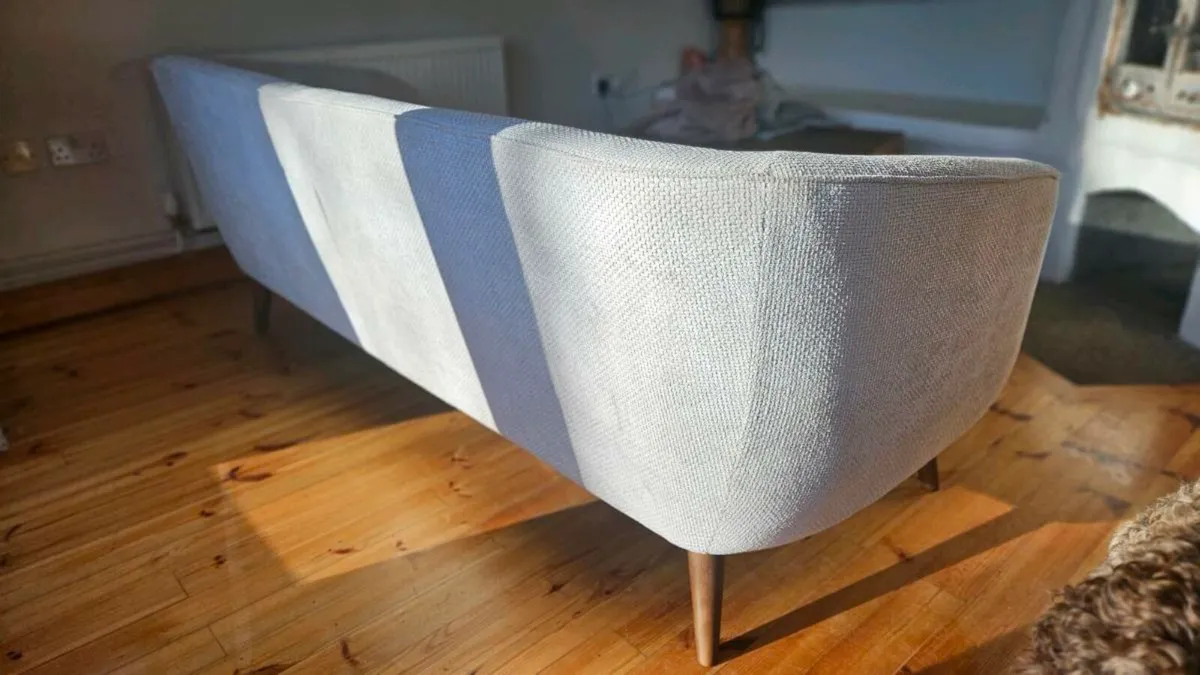 4 MONTHS OLD Grey Couch and Arm Chair EZ Living - Image 4