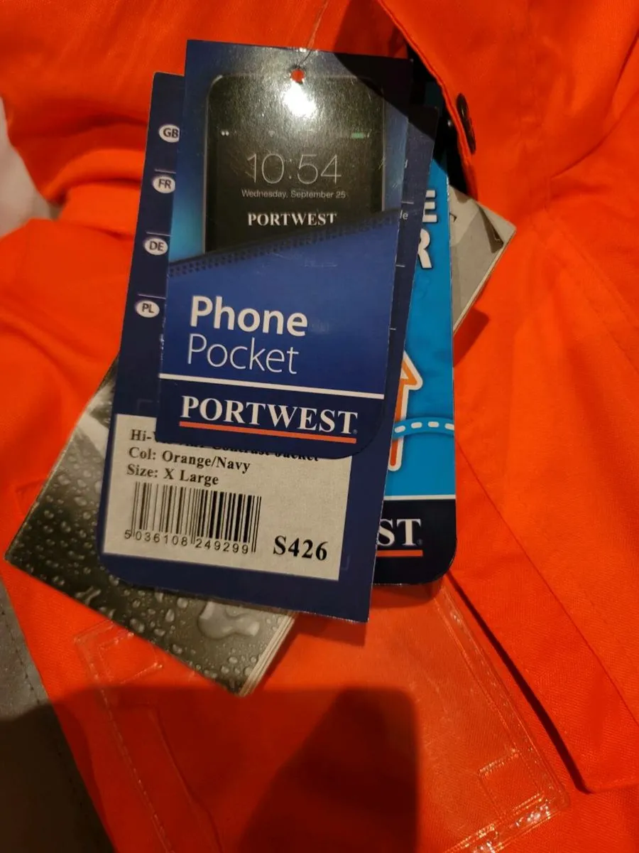 Jacket Orange  Portwest Hi-Vis 7-1 Size X Large - Image 1