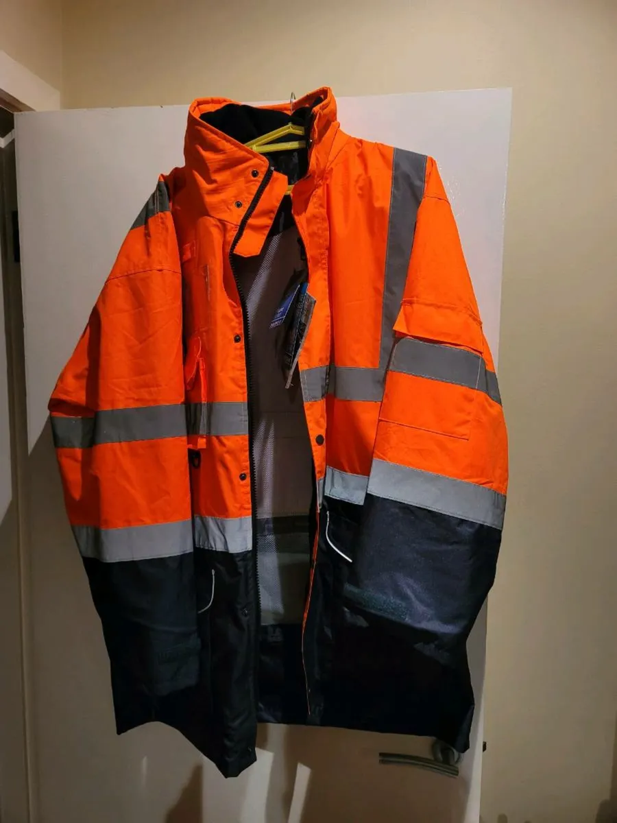 Jacket Orange  Portwest Hi-Vis 7-1 Size X Large - Image 4