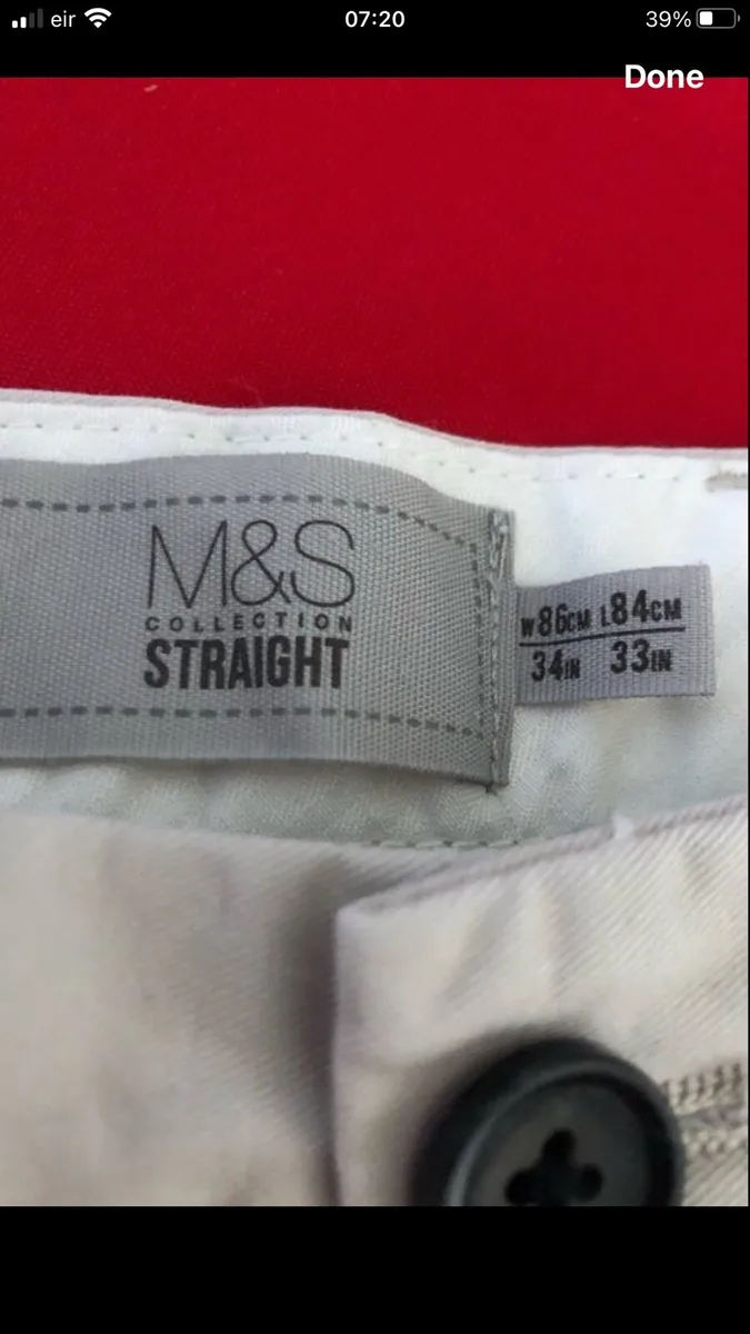 Mens M&S trousers W34”x L33” €10 - Image 4