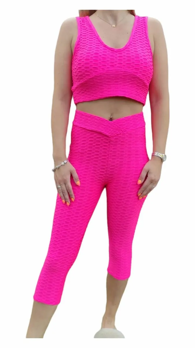 Sporty and Stylish Two-Pieces Set cream/nude - Image 4