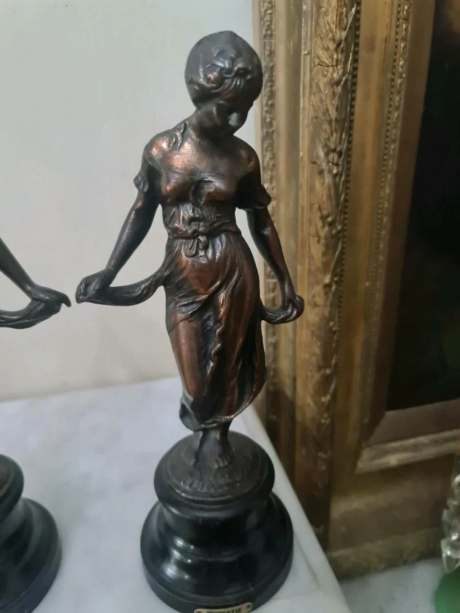 French bronze antique virtue statues - Image 3