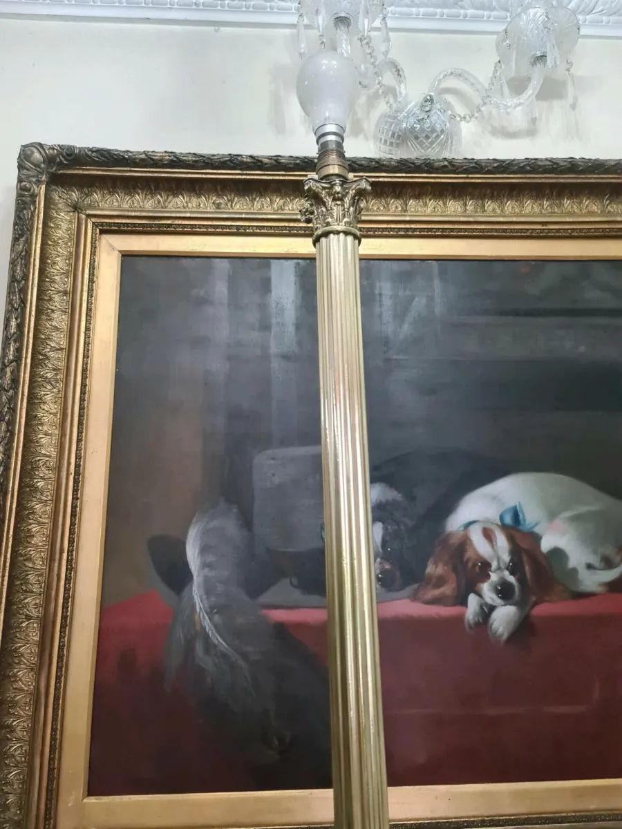 Vintage brass Corinthian standard lamp SHIPPING AV - Image 4