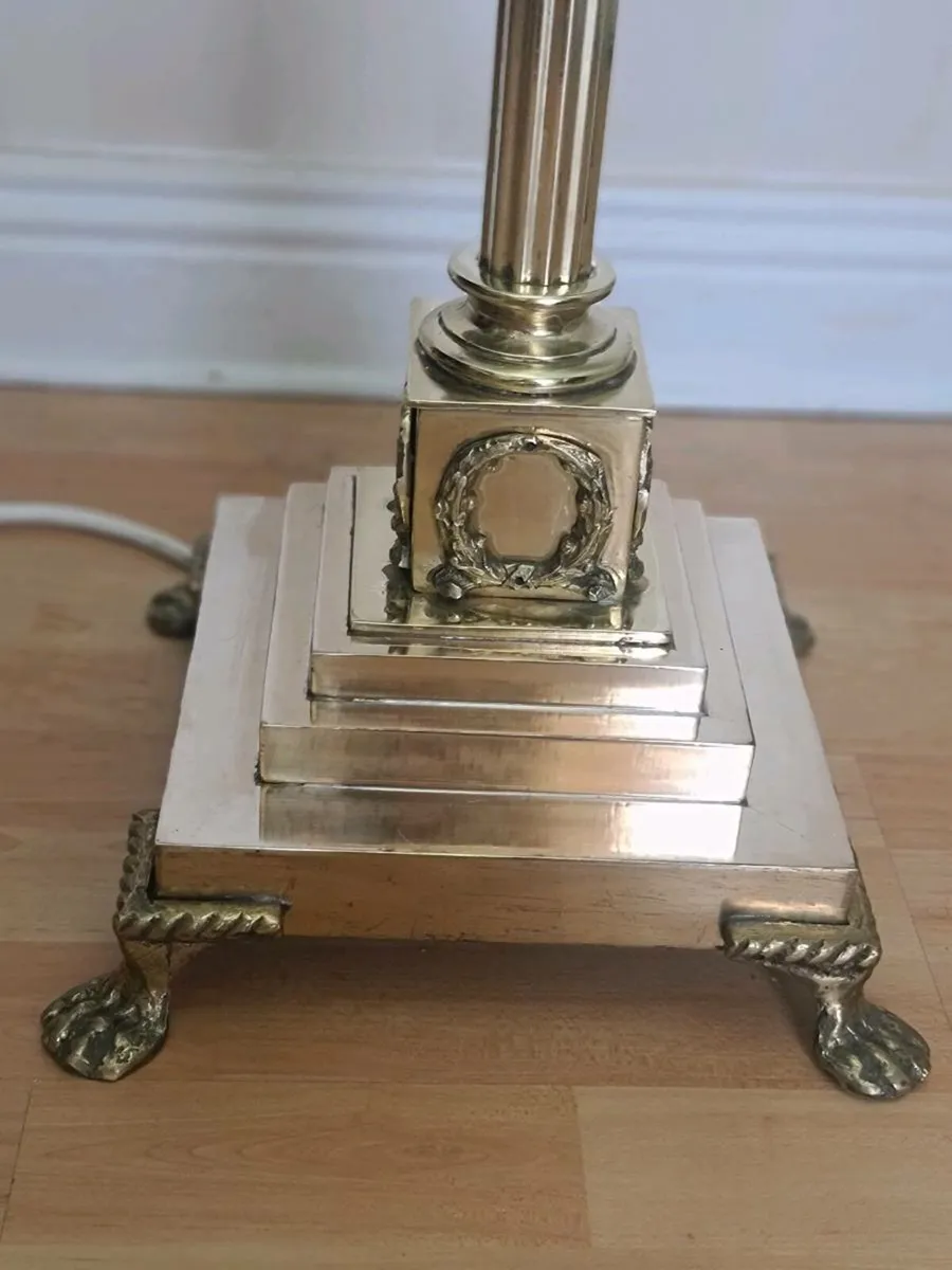 Vintage brass Corinthian standard lamp SHIPPING AV - Image 2