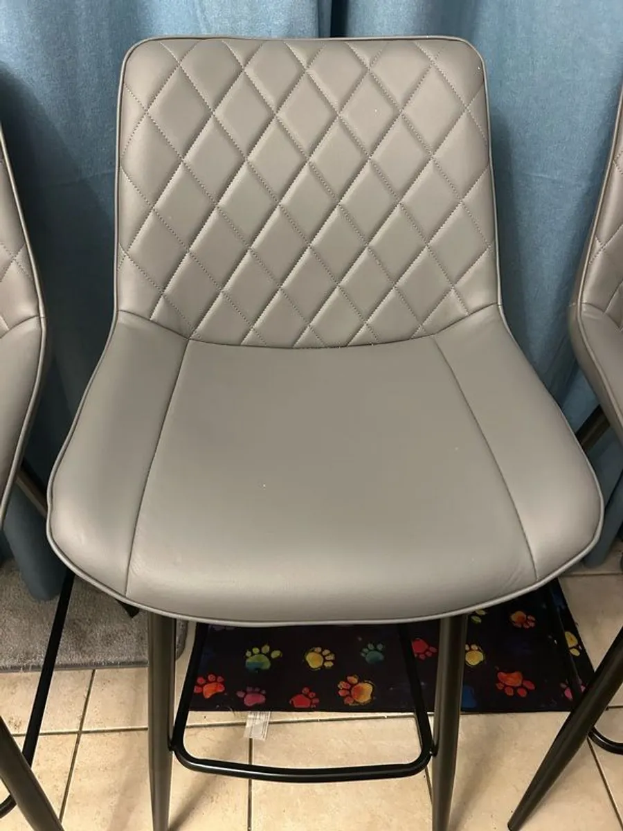 leather bar stools - Image 1