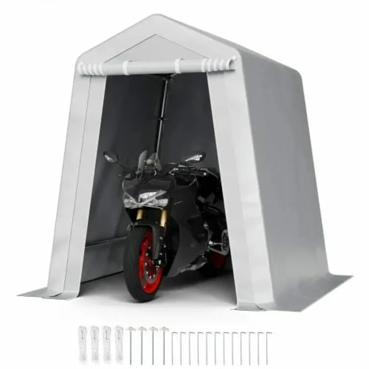Outdoor Storage Shelter Shed 6x6 ft Waterproof Car - Image 1
