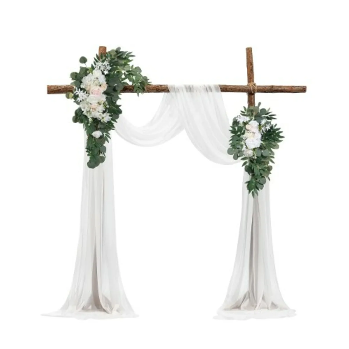 Artificial Wedding Arch Flowers Kit White With 2 P - Image 2