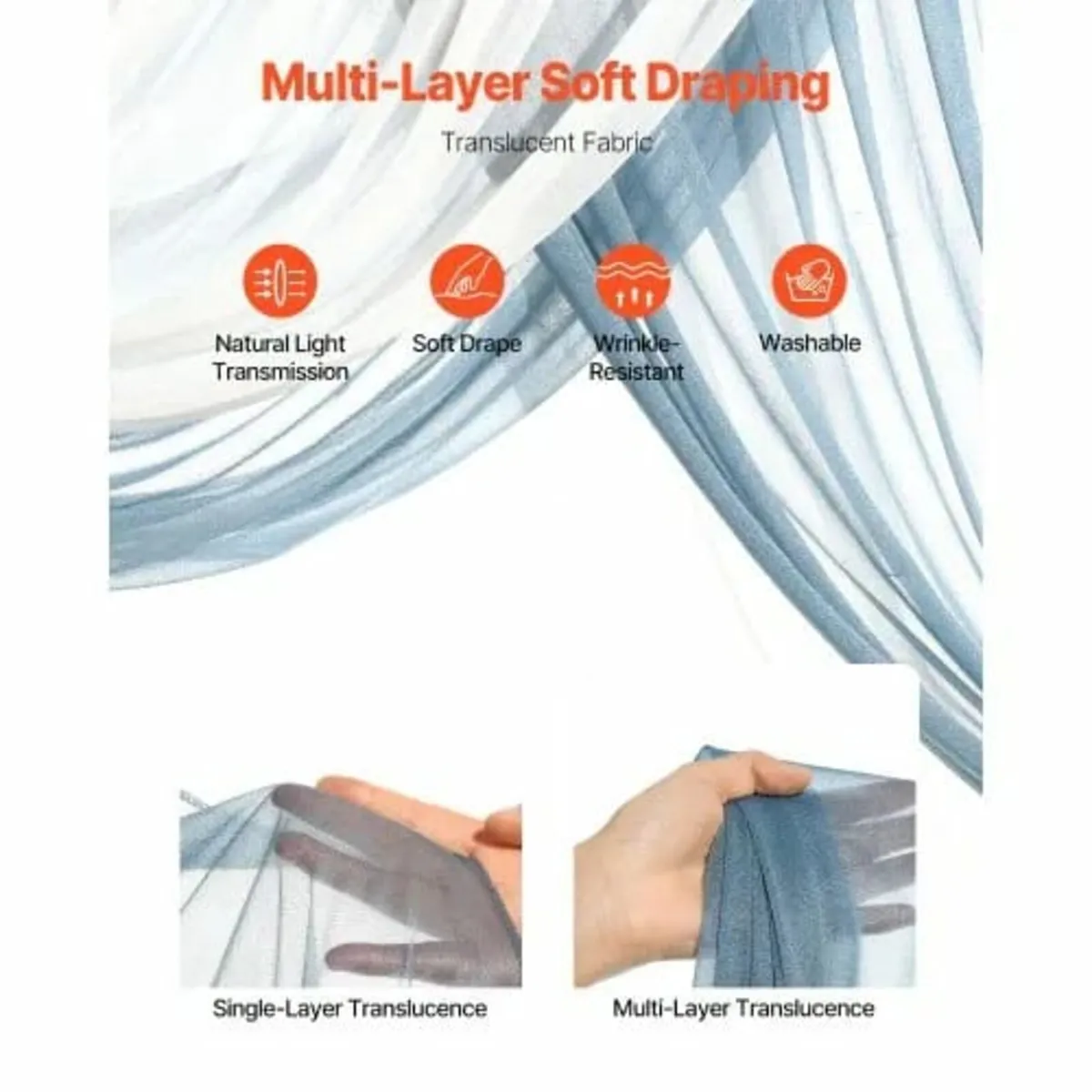 Artificial Wedding Arch Flowers Kit Blue With 2 Pc - Image 3