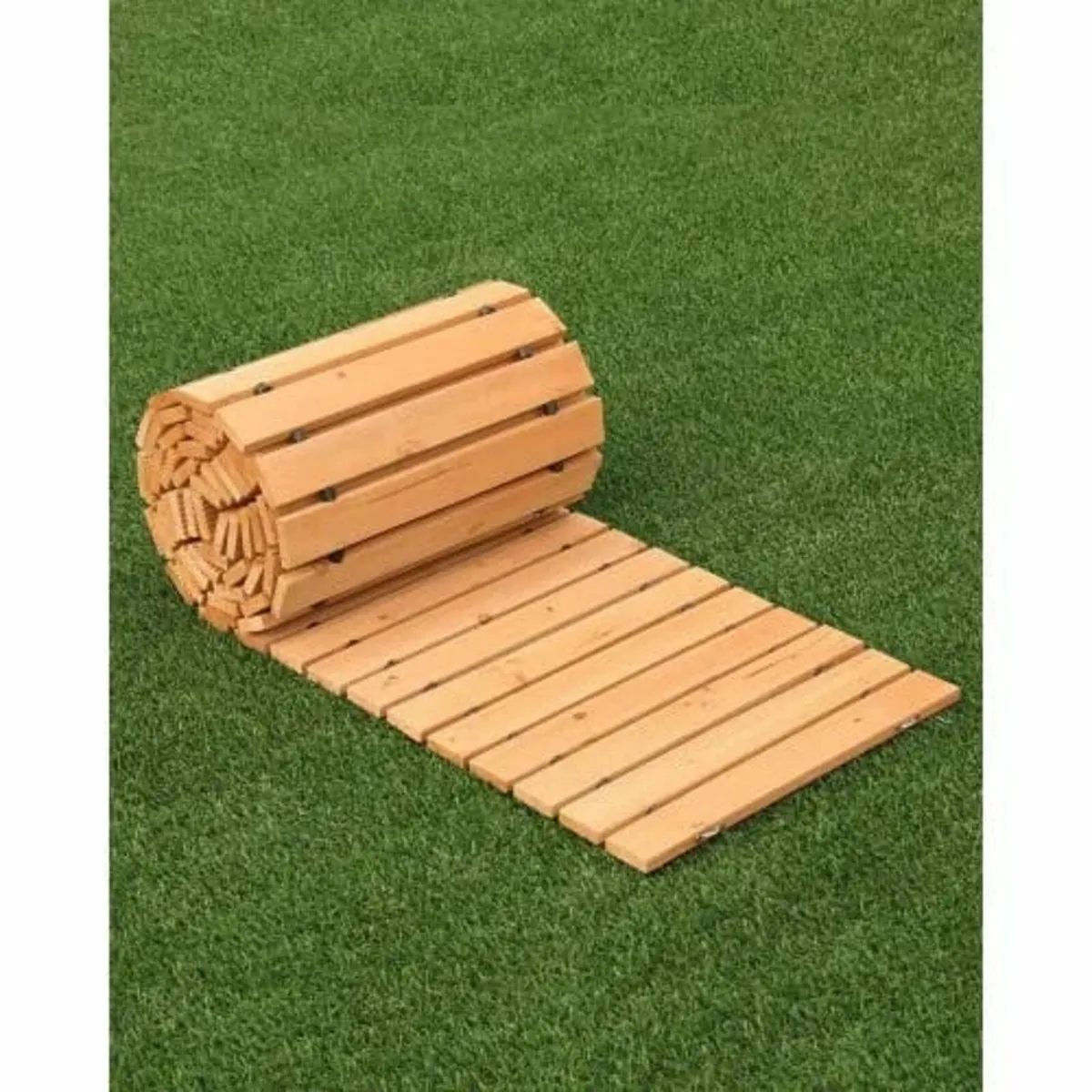 12 ft L x 17 in W Straight Wooden Garden Pathway R - Image 1