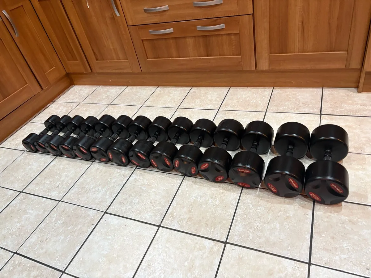 RUBBER DUMBBELL COLLECTION,EXPECT TO SELL QUICKLY! - Image 1