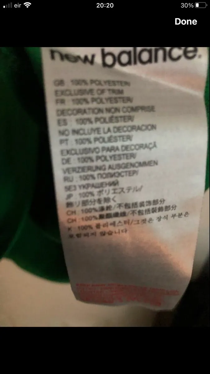 Mens Ireland jersey size XL €20 - Image 3