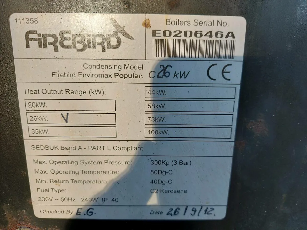 Firebird condensing oil boiler - Image 2