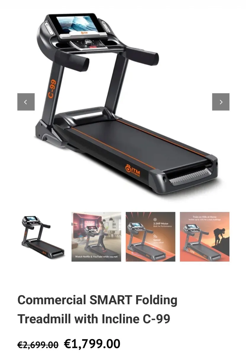 SMART Folding Multimedia Treadmill - Image 1