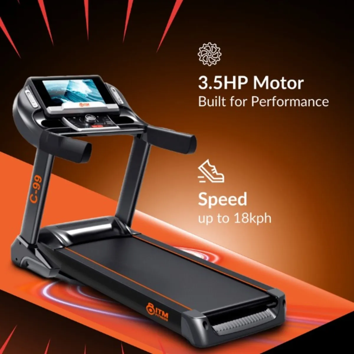 SMART Folding Multimedia Treadmill - Image 3
