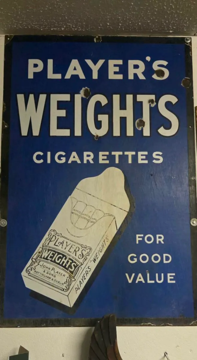 Old Original enamel sign john players - Image 2