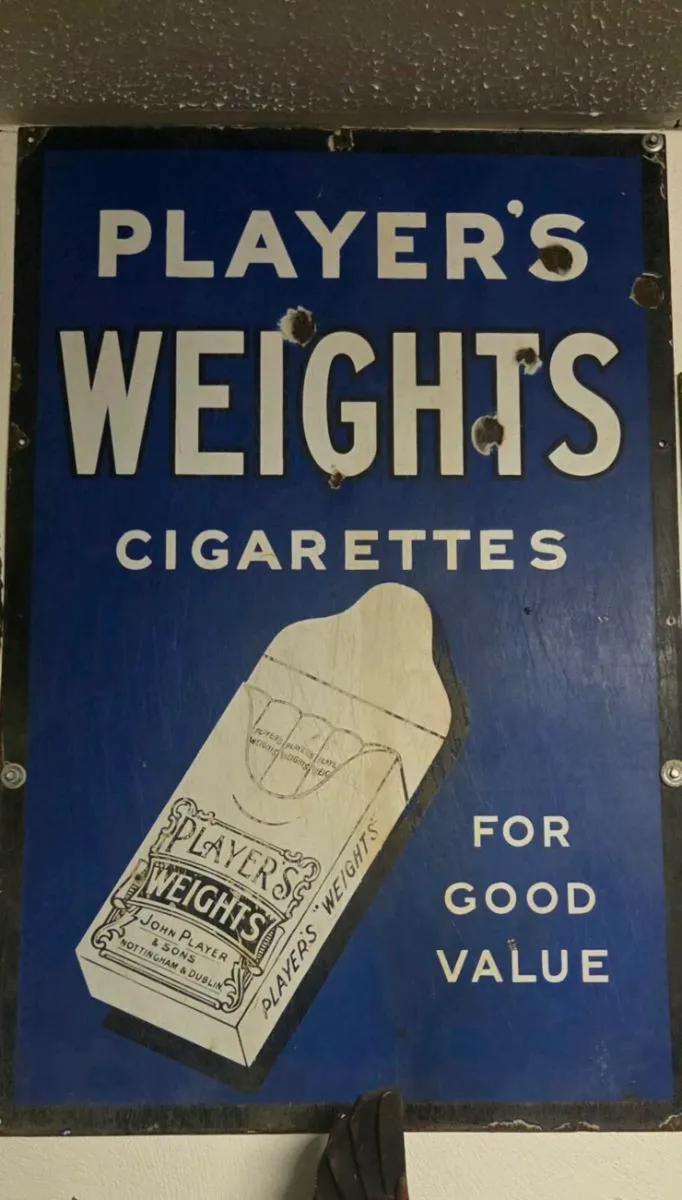 Old Original enamel sign john players - Image 3